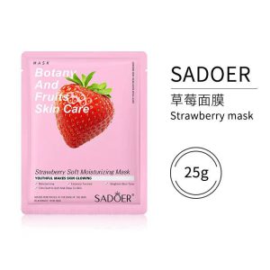 خرید انلاین ماسک ورقه ای توت فرنگی SADOER در وبسایت دوشنبه کالا