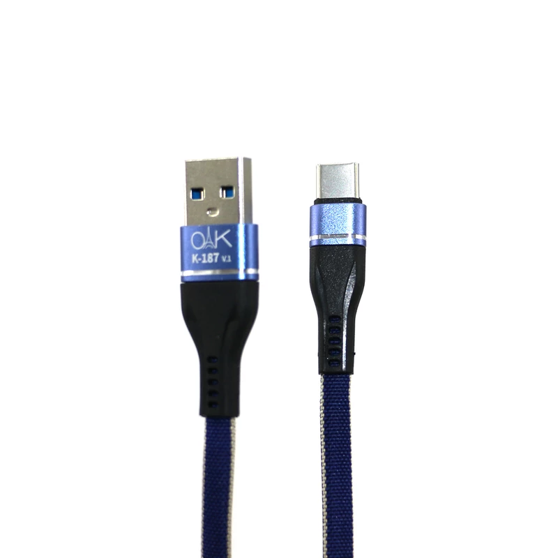 کابل type-c تبدیل USB به USB-C اوآک مدل K-187 طول 1 متر