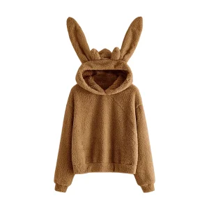 خرید هودی زنانه مدل خرگوش قهوه ای در وبسایت دوشنبه کالا